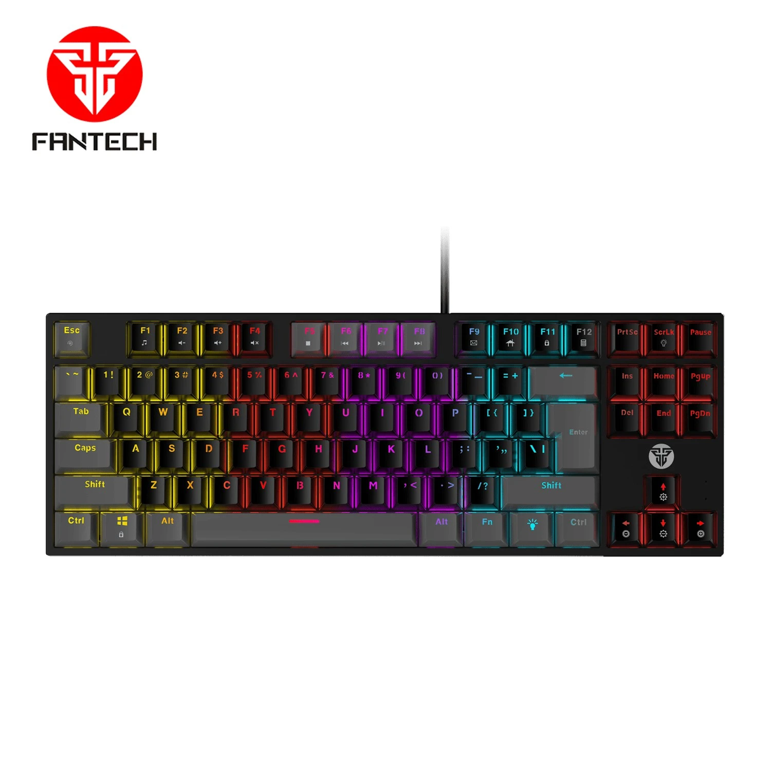Fantech MK876 Atom TKL mehanička gejmerska tastatura siva (blue switch)