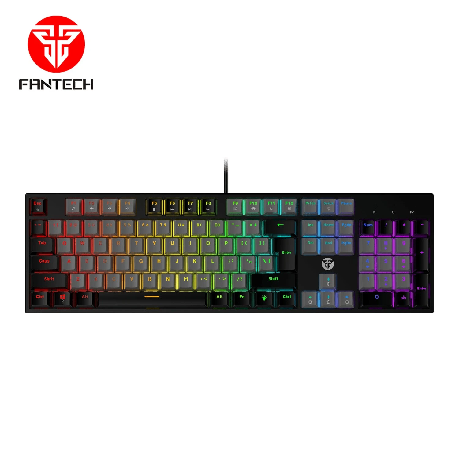 Fantech MK886 Atom mehanička gejmerska tastatura siva (blue switch)