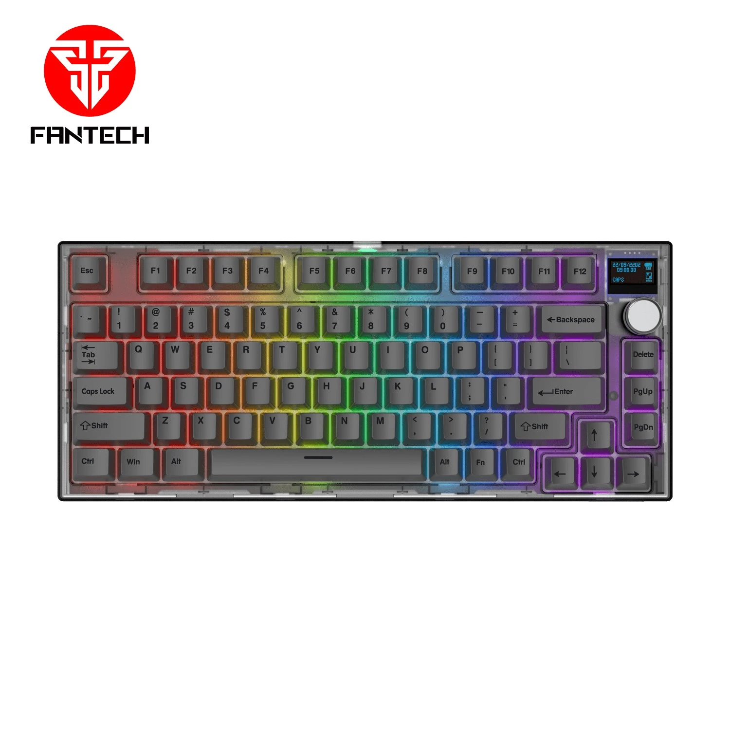 Fantech MK910 PBT Maxfit81 Frost bežična mehanička gejmerska tastatura crna (blue switch)