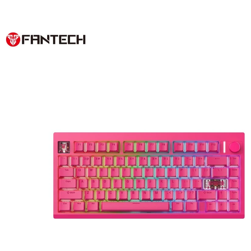 Fantech MK921 Maxfit 8 (brown switch) bežična mehanička gejmerska tastatura roze