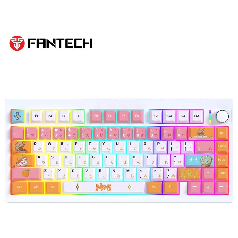 Fantech MK921 Maxfit 8 One Piece - Nami (brown switch) bežična mehanička gejmerska tastatura bela