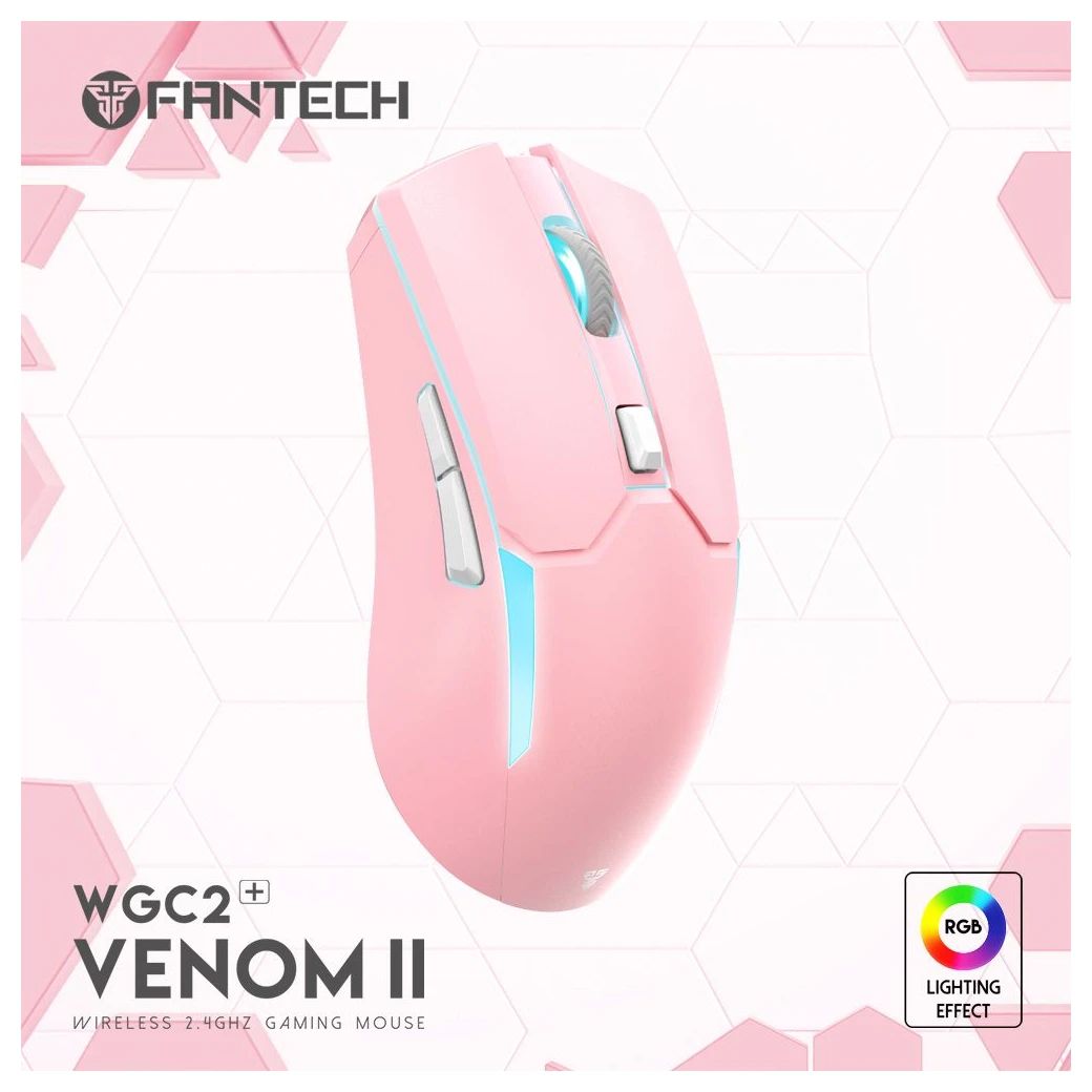 Fantech WGC2 Venom II bežični gejmerski miš roze