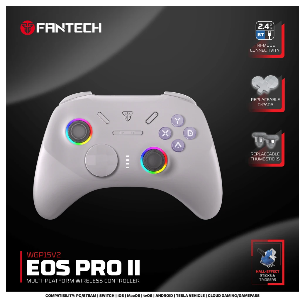 Fantech WGP15V2 EOS Pro II multiplatform RGB gejmped sivi