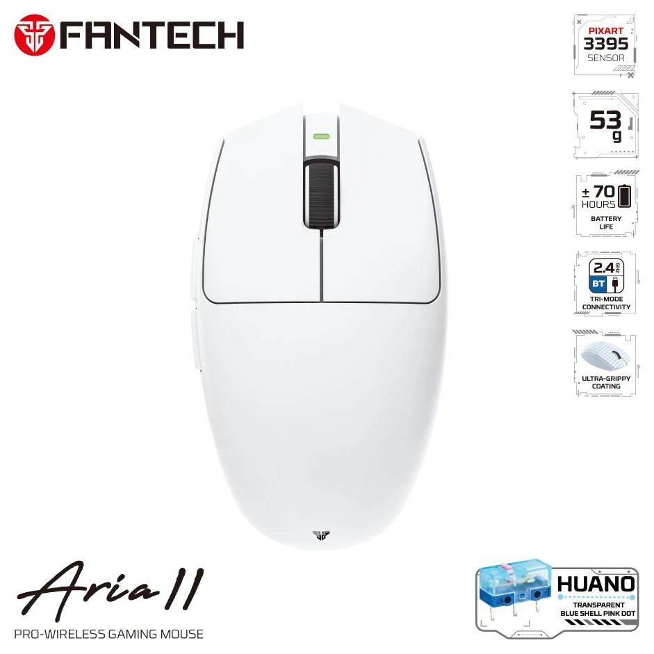 Fantech XD7V2 Aria II bežični gejmerski miš beli