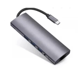 Fast Asia (OST04360) adapter TIP-C (Muški) na HDMI + 4XUSB3.0 + TIP C+ SD/Micro + Audio + VGA + RJ45