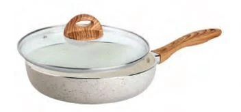 FG tiganj 28cm beli sa poklopcem keramički