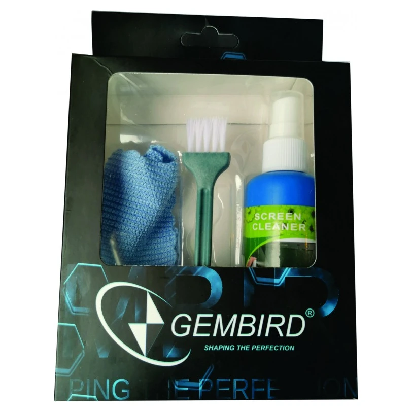 Gembird CK-LCD-005 3u1 set za čišćenje ekrana 100ml+četkica+krpica
