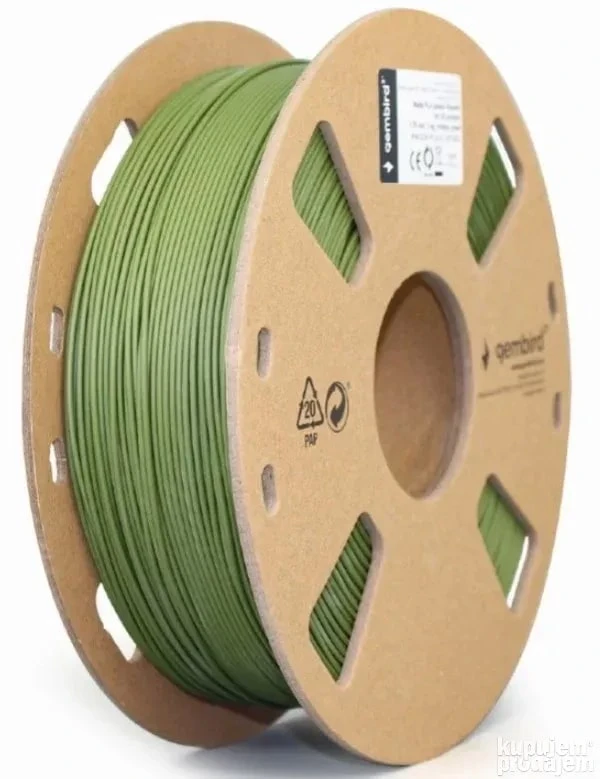 Gembird Mat PLA filament za 3D štampač zeleni
