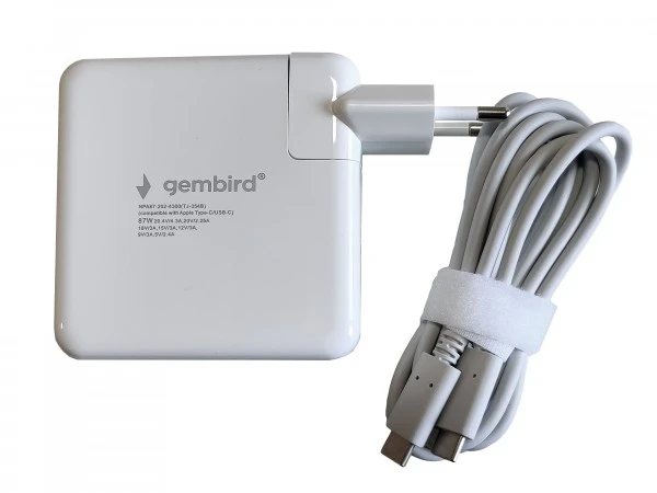 Gembird NPA87-202-4300 punjač za laptop MacBook 87W Tip C