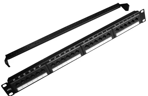 Gembird (NPP-C624CM-001) 24 porta patch panel sa zadnjim upravljanjem kablovima Cat6e