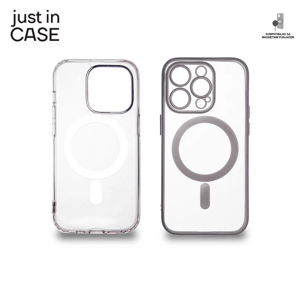 Just In Case MAG110SL 2u1 Extra case MAG MIX paket maski SREBRNI za iPhone 14 Pro