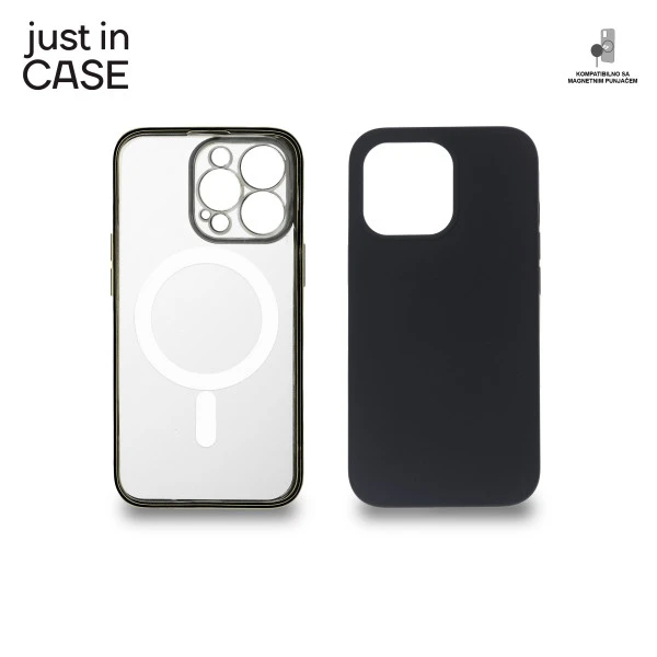 Just In Case MAGPL106BK 2u1 Extra case MAG MIX PLUS paket maski CRNI za iPhone 13 Pro