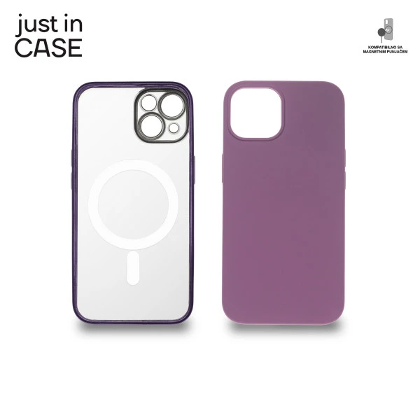 Just In Case MAGPL108PR 2u1 Extra case MAG MIX PLUS paket maski LjUBIČASTI za iPhone 14