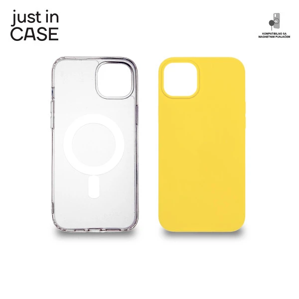 Just In Case MAGPL109YL 2u1 Extra case MAG MIX PLUS paket maski maski za telefon ŽUTI za iPhone 14 Plus