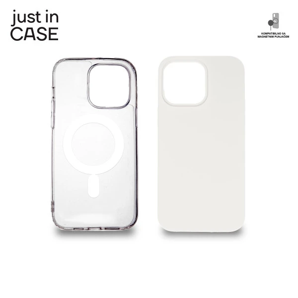 Just In Case MAGPL111WH 2u1 Extra case MAG MIX PLUS paket maski BELI za iPhone 14 Pro Max