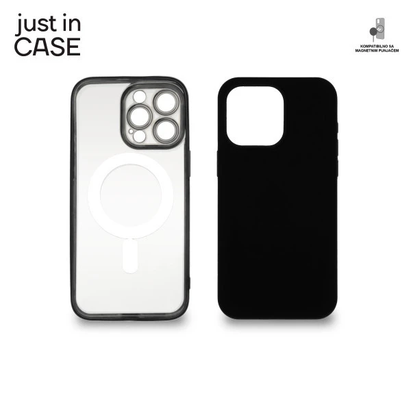 Just In Case MAGPL115BK 2u1 Extra case MAG MIX PLUS paket maski CRNI za iPhone 15 Pro Max