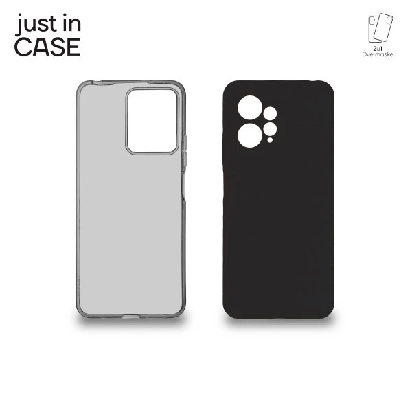 Just In Case MIX321BK 2u1 Extra case MIX paket maski maski za telefon CRNI za Xiaomi Redmi Note 12