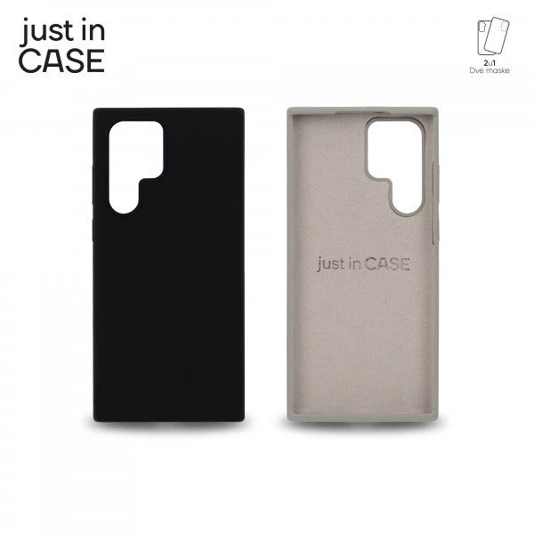 Just In Case MIXPL207BK 2u1 Extra case MIX PLUS paket maski CRNI za Galaxy S22 ultra