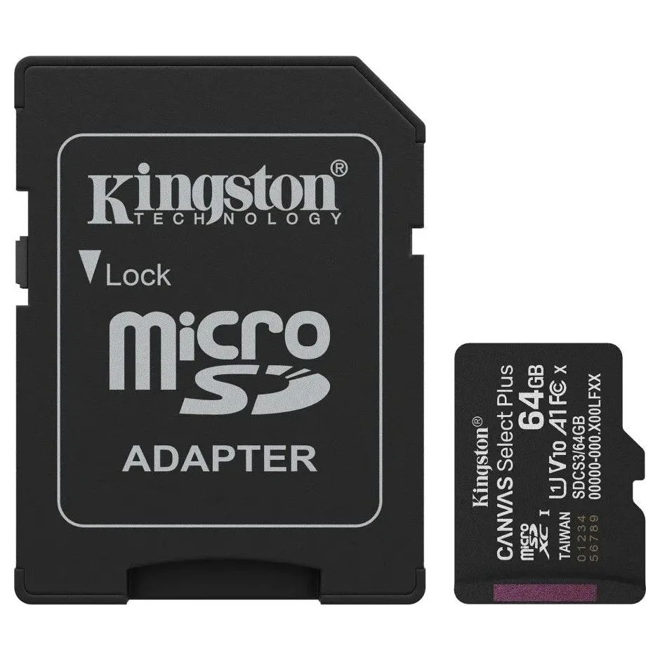 Kingston Canvas Select Plus (SDCS3/64GB) memorijska kartica microSD 64GB + adapter