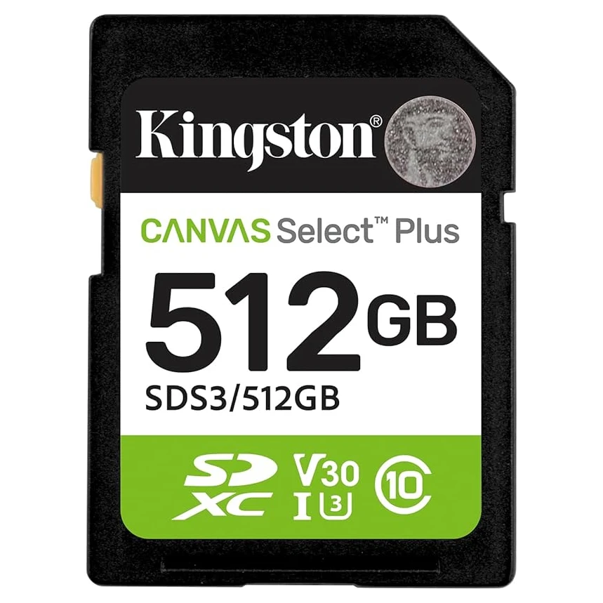 Kingston Canvas Select Plus (SDS3/512GB) memorijska kartica SD 512GB