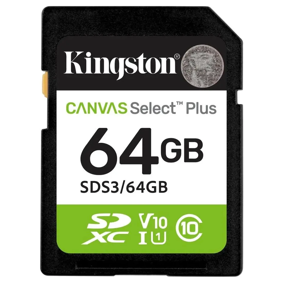 Kingston Canvas Select Plus (SDS3/64GB) memorijska kartica SD 64GB