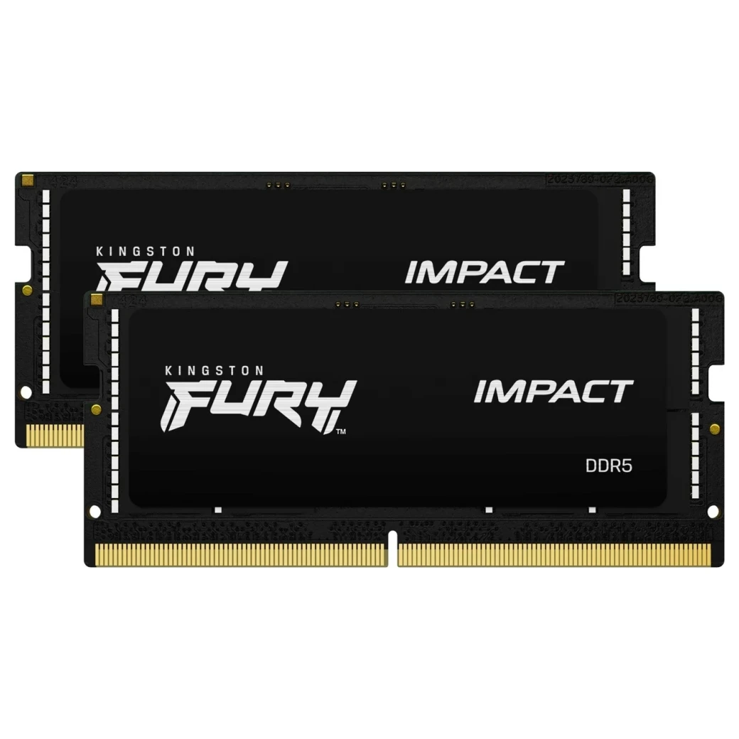 Kingston DDR5 32GB (2x16GB) 6400MT/s Fury Impact Black XMP (KF564S38IBK2-32) memorija za laptop