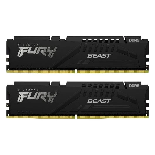 Kingston DDR5 64GB (2x32GB) 6000MT/s FURY Beast Black XMP (KF560C30BBK2-64) memorija za desktop