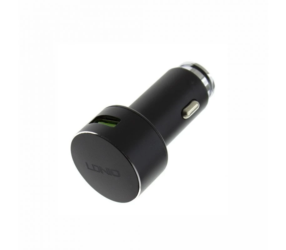 LDNIO C308 dual auto punjač sa type C kablom crni
