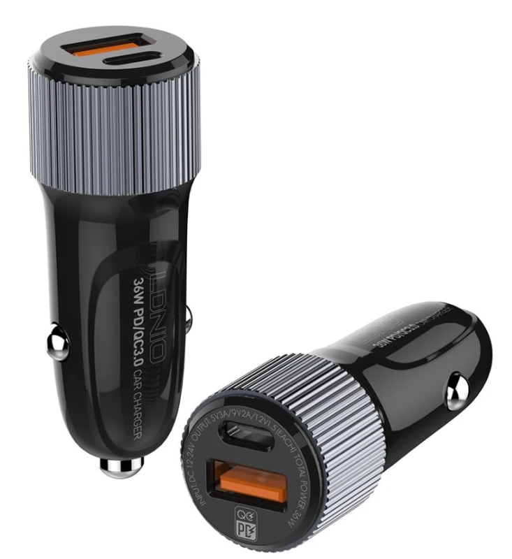 LDNIO C510Q (95373) kućni punjač USB 3.0 36W sa iPhone lightning kablom crni