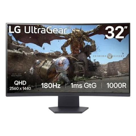 LG UltraGear 32GS60QX-B VA zakrivljeni gejmerski monitor 31.5"