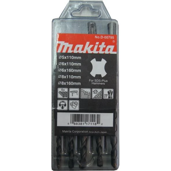 Makita D-36049 SDS-Plus burgije komplet od 5 komada