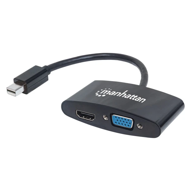 Manhattan (152709) Mini DisplayPort (muški) na HDMI/VGA (ženski) adapter crni
