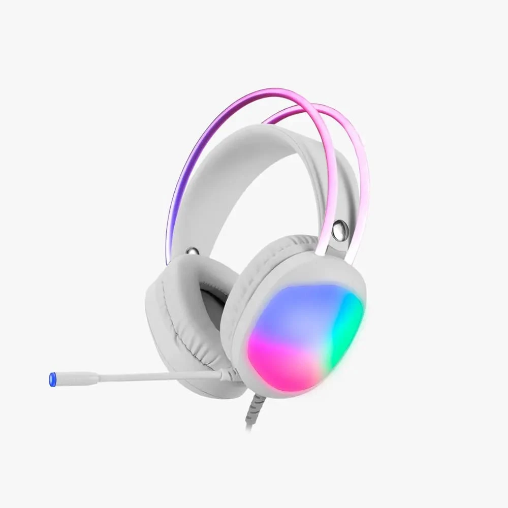 Marvo HG8959 TRANSPARENT RGB gejmerske slušalice bele
