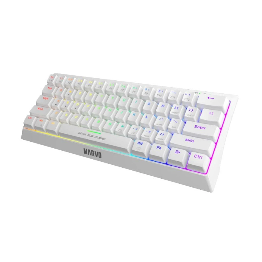 Marvo KG962 HECATE 61R RGB gejmerska mehanička tastatura bela
