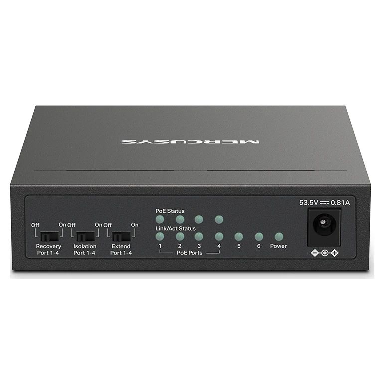 Mercusys MS106LP 6-Port 10/100Mbps Desktop Switch with 4-Port PoE+