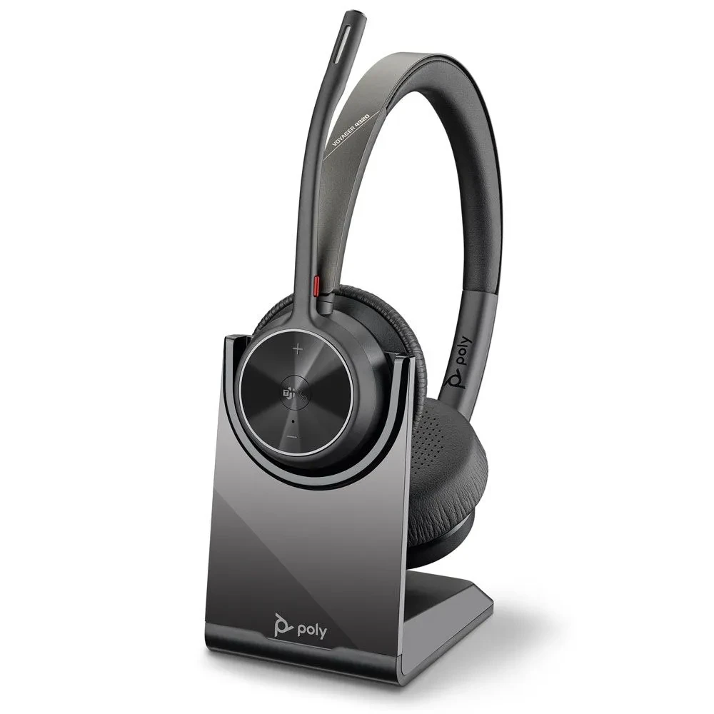 Poly Voyager 4320-M USB-A + BT700/ MS Teams bežične slušalice crne