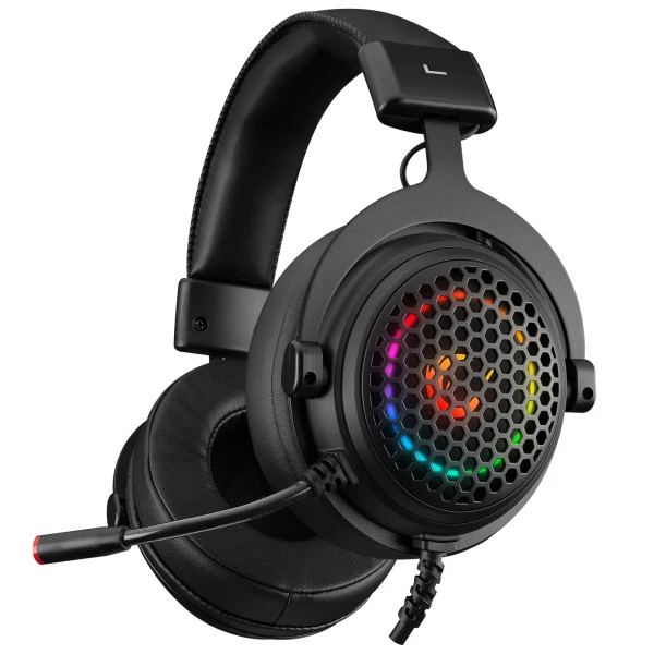 Rampage MAJESTY 7.1 USB RGB gejmerske slušalice crne