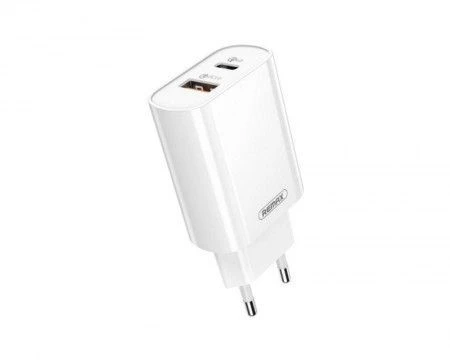 RED beli kućni punjač za telefon USB A/USB C