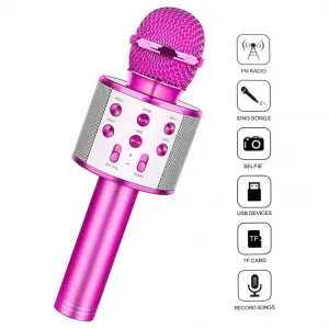 Red bluetooth mikrofon pink