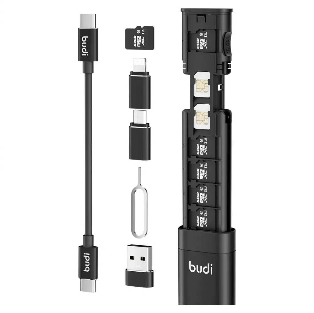 RED DC516B crni multifunkcionalni adapter čitač USB-C