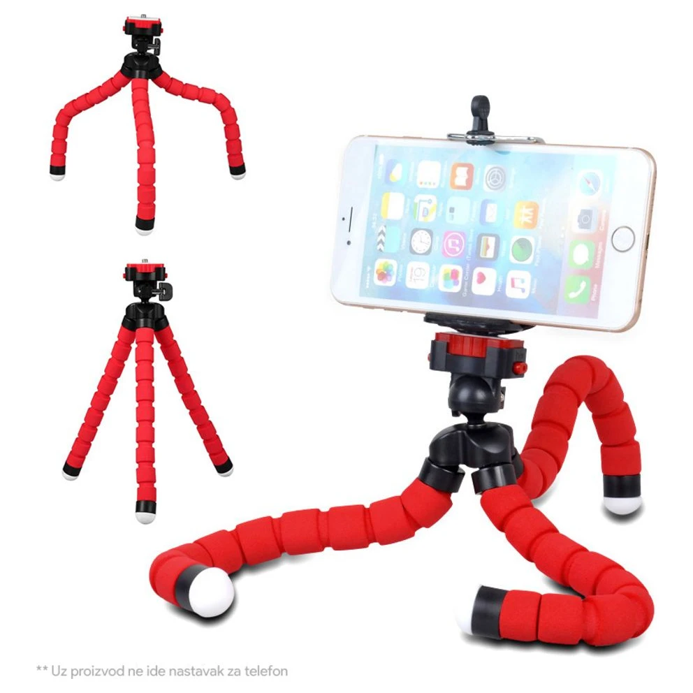 Red KT-600 fleksibilni tripod crveni