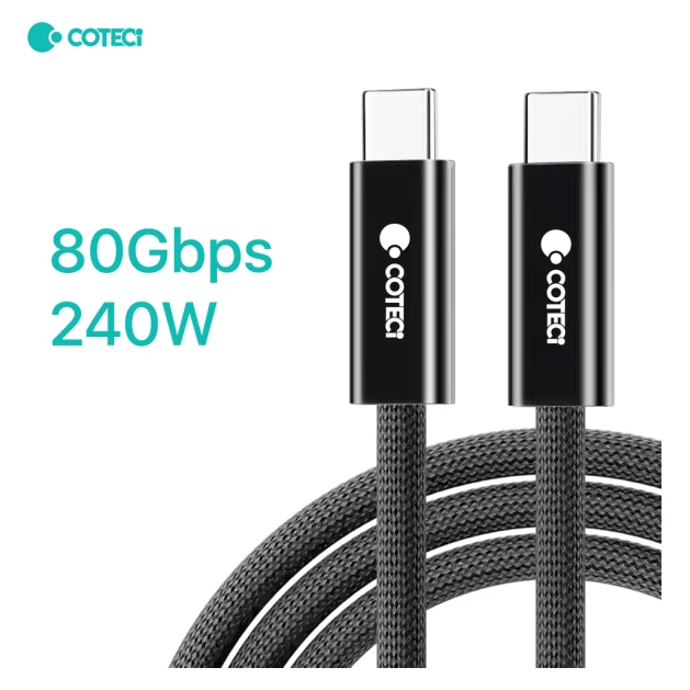 RED Thunderbolt 80Gbps 240W 4k PD USB C kabl crni 1m