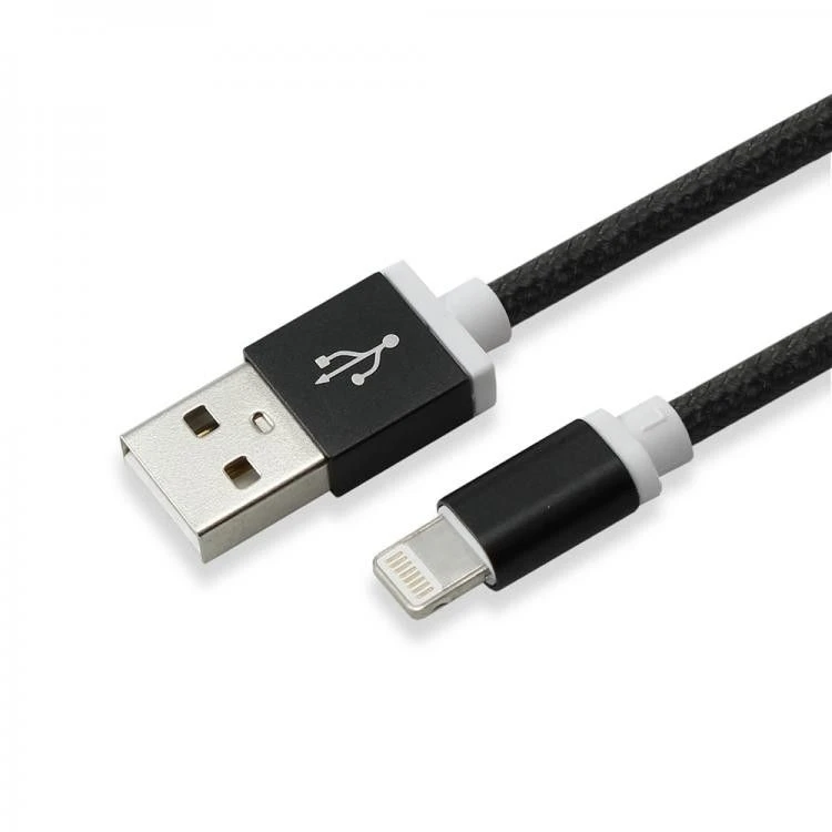 S-BOX crni kabl za punjač USB A (muški) na lightning (muški) 1.5m