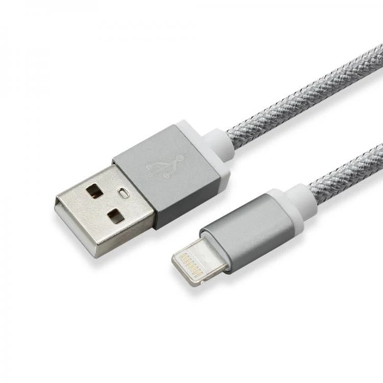 S-BOX sivi kabl za punjač USB A (muški) na lightning (muški) 1.5m