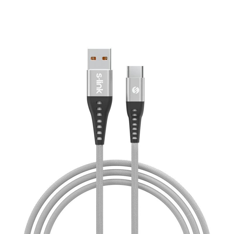 S-Link SL-STM60T kabl za telefon USB A(muški) na USB C(muški) 1m srebrni