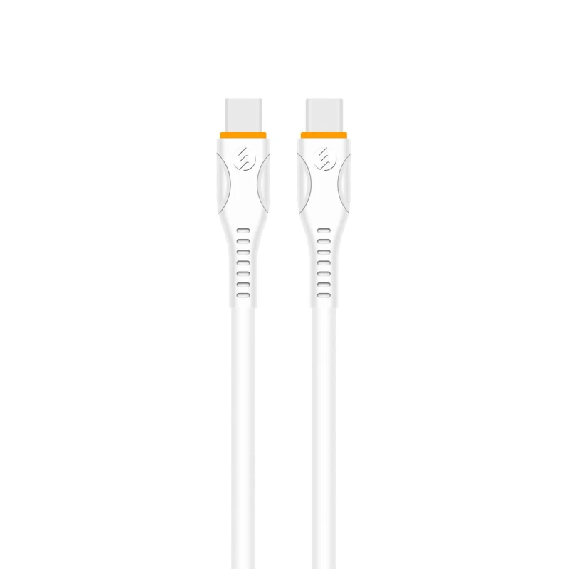 S-link SW-C130 beli kabl USB-C (muški) na USB-C (muški) 1m
