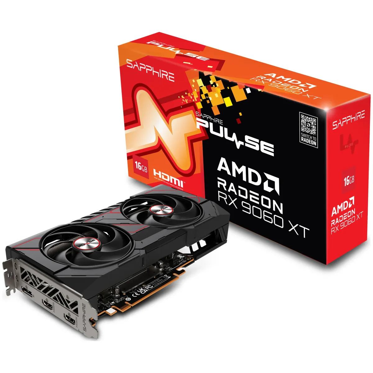 Sapphire Radeon RX9060XT PULSE OC (11350-03-20G) grafička kartica 16GB GDDR6 128bit