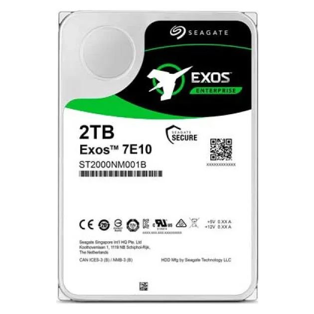 Seagate 2TB 3.5" Exos 7E10 ST2000NM001B Hard Disk