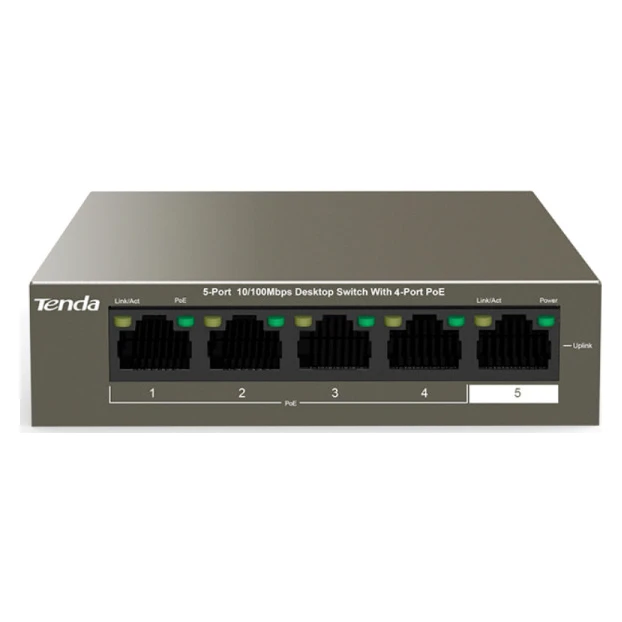 Tenda TEF1105P-4-63W switch 5-portni