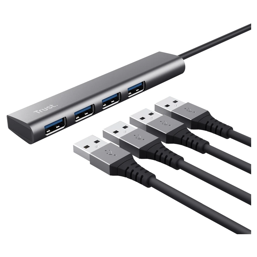 Trust HALYX sivi USB-C hub sa 4-porta USB-A 3.2 Gen1